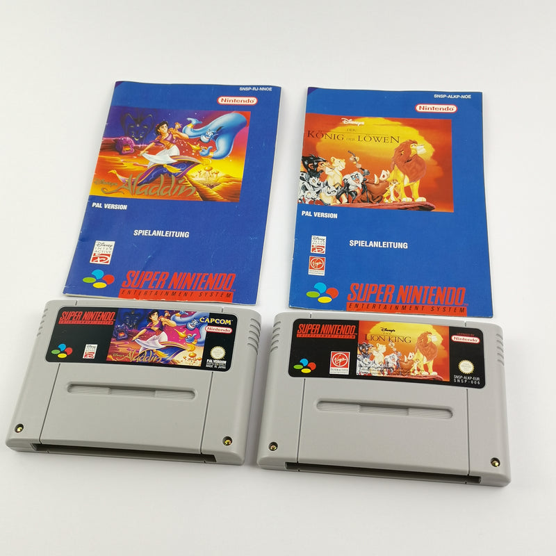 Super Nintendo games: Disney's Aladdin &amp; The Lion King - original packaging | SNES PAL
