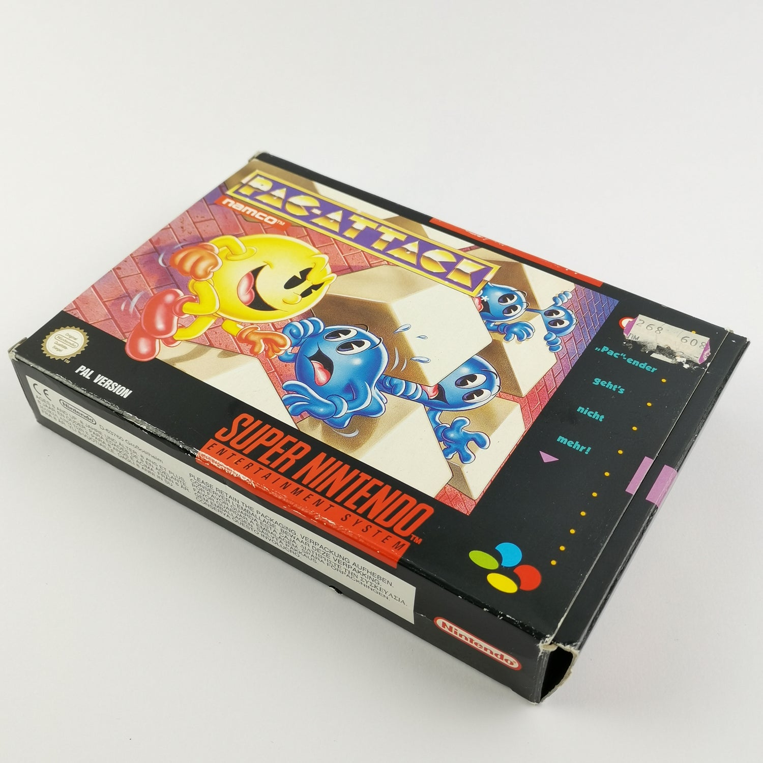Super Nintendo Spiel : Pac-Attack - OVP und Anleitung PAL | SNES Namco Pacman