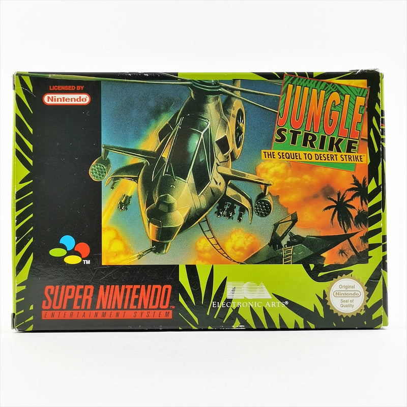 Super Nintendo Spiel : Jungle Strike - OVP und Anleitung PAL | SNES EUR