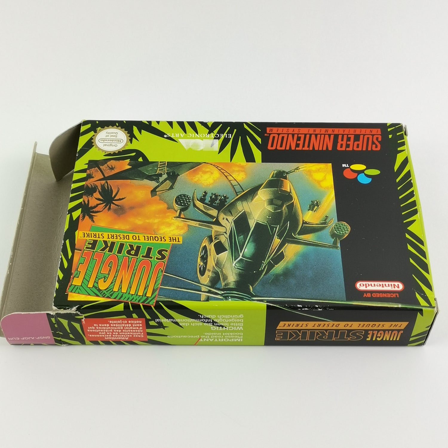 Super Nintendo game: Jungle Strike - original packaging and instructions PAL | SNES EUR
