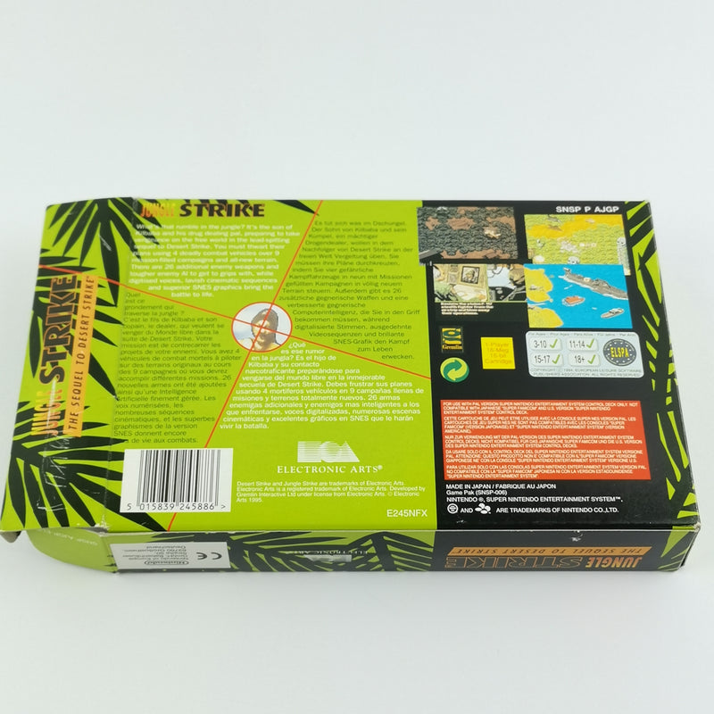 Super Nintendo Spiel : Jungle Strike - OVP und Anleitung PAL | SNES EUR