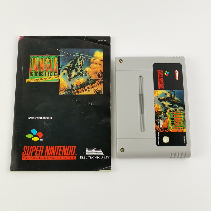 Super Nintendo Spiel : Jungle Strike - OVP und Anleitung PAL | SNES EUR