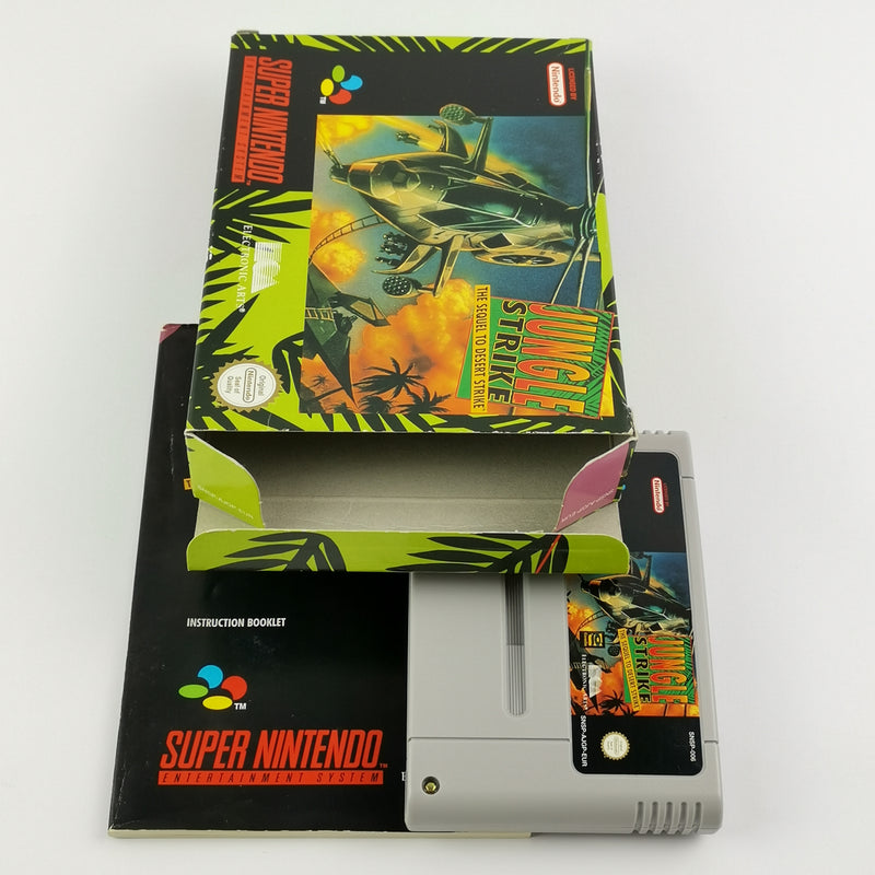 Super Nintendo Spiel : Jungle Strike - OVP und Anleitung PAL | SNES EUR