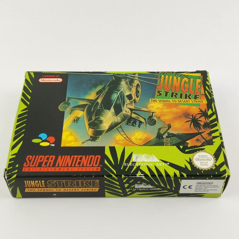Super Nintendo Spiel : Jungle Strike - OVP und Anleitung PAL | SNES EUR