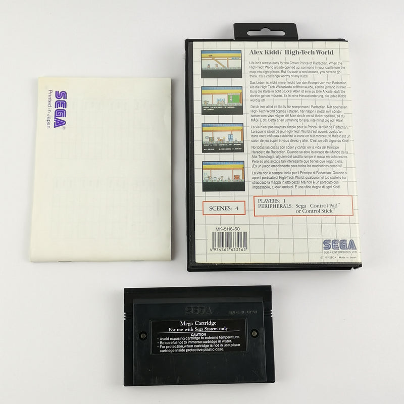 Sega Master System game: Alex Kidd in High-Tech World - OVP manual PAL MS