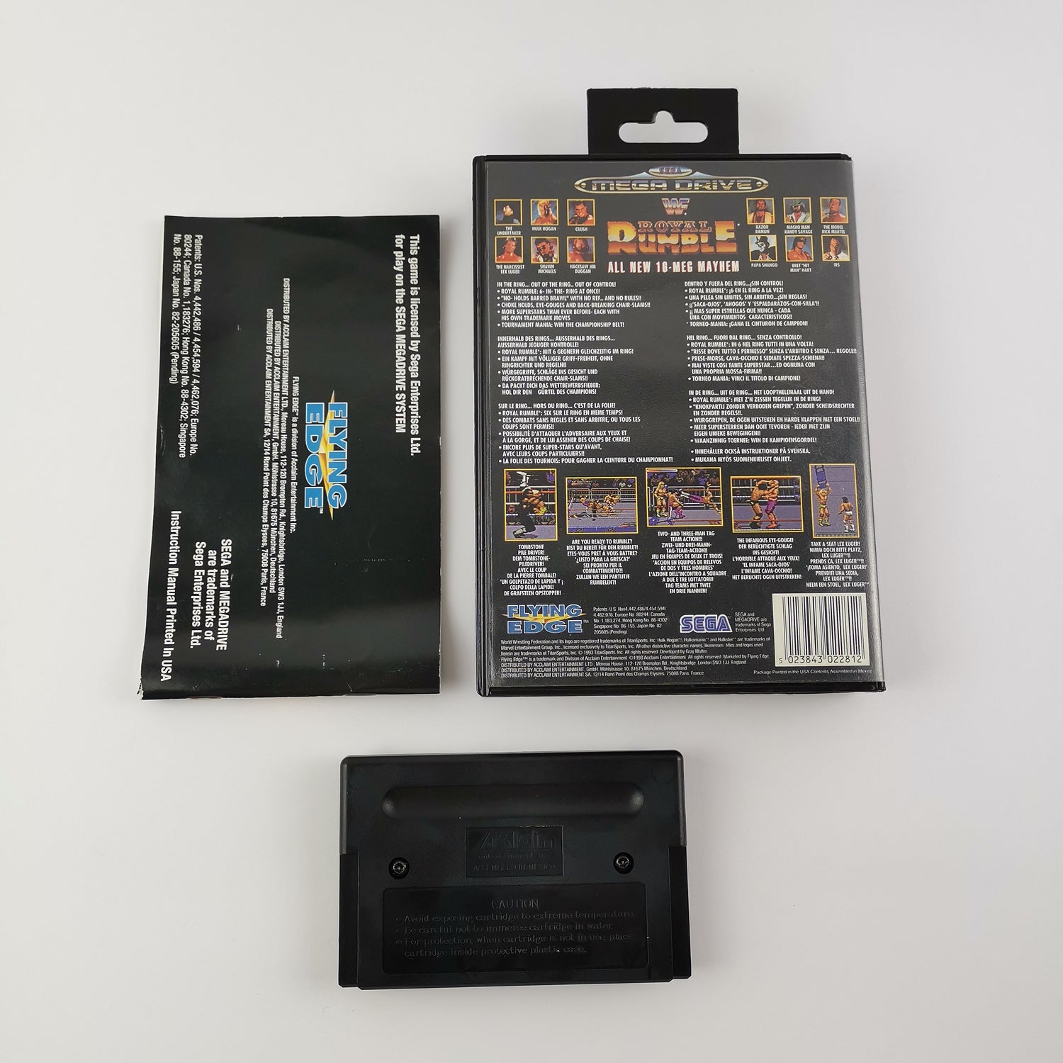 Sega Mega Drive Spiel : WWF Royal Rumble - OVP Anleitung PAL | MD Cartridge
