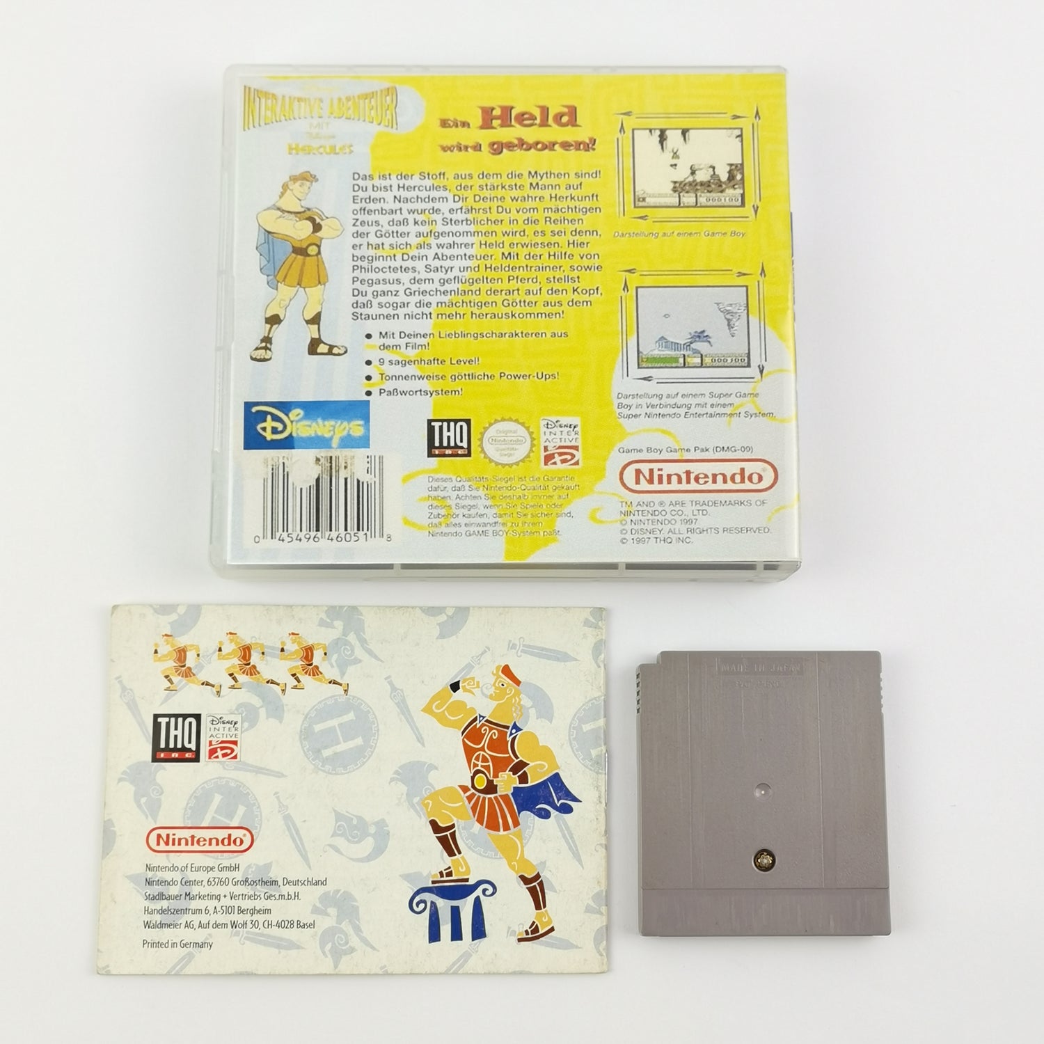 Nintendo Game Boy Classic Game: Disney's Hercules - Module + Instructions PAL NOE