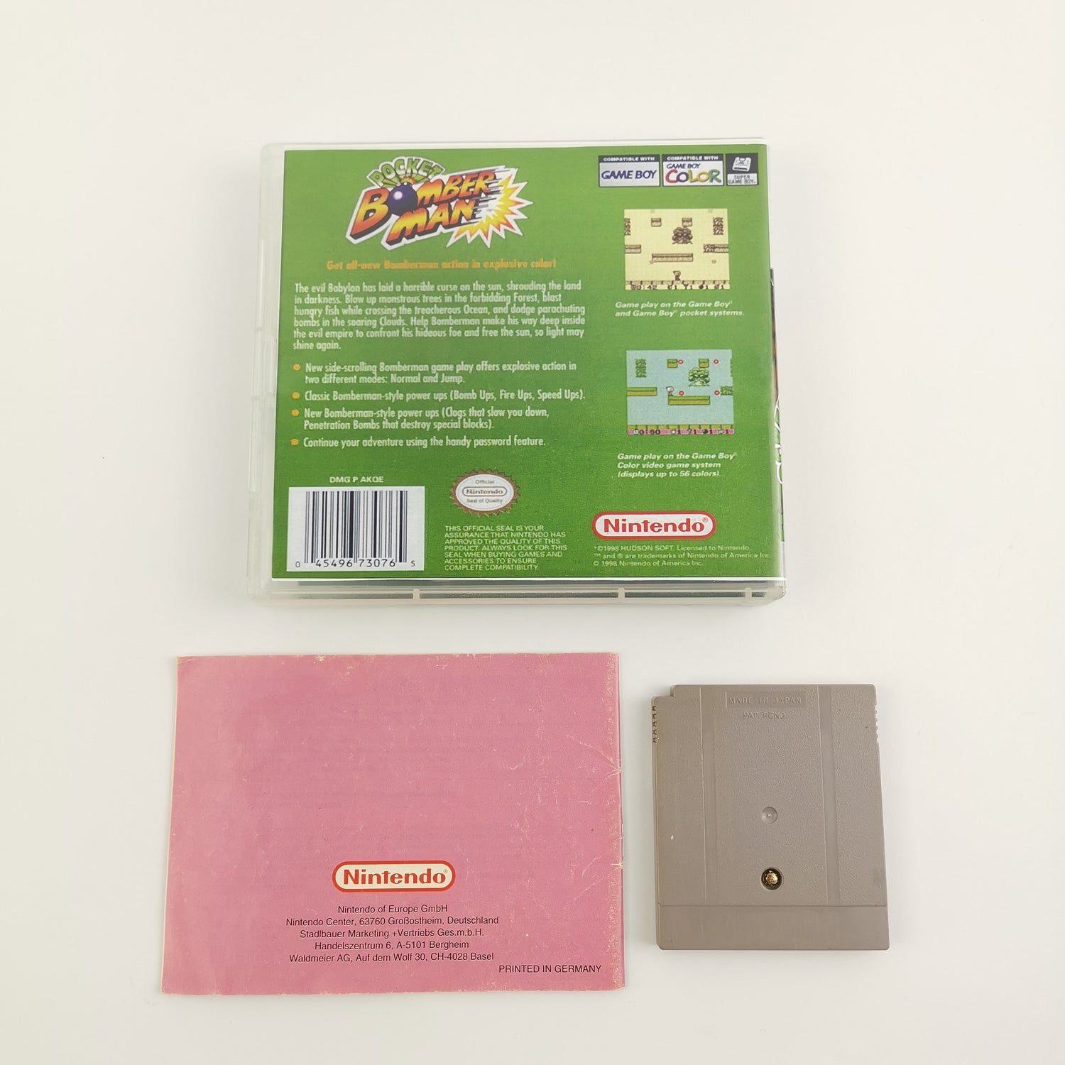 Nintendo Game Boy Classic Game: Pocket Bomber Man - Module + Instructions PAL EUR