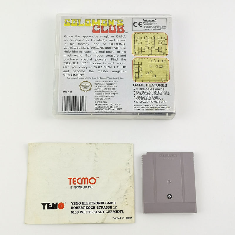 Nintendo Game Boy Classic Spiel : Solomons Club - Modul + Anleitung PAL NOE GB