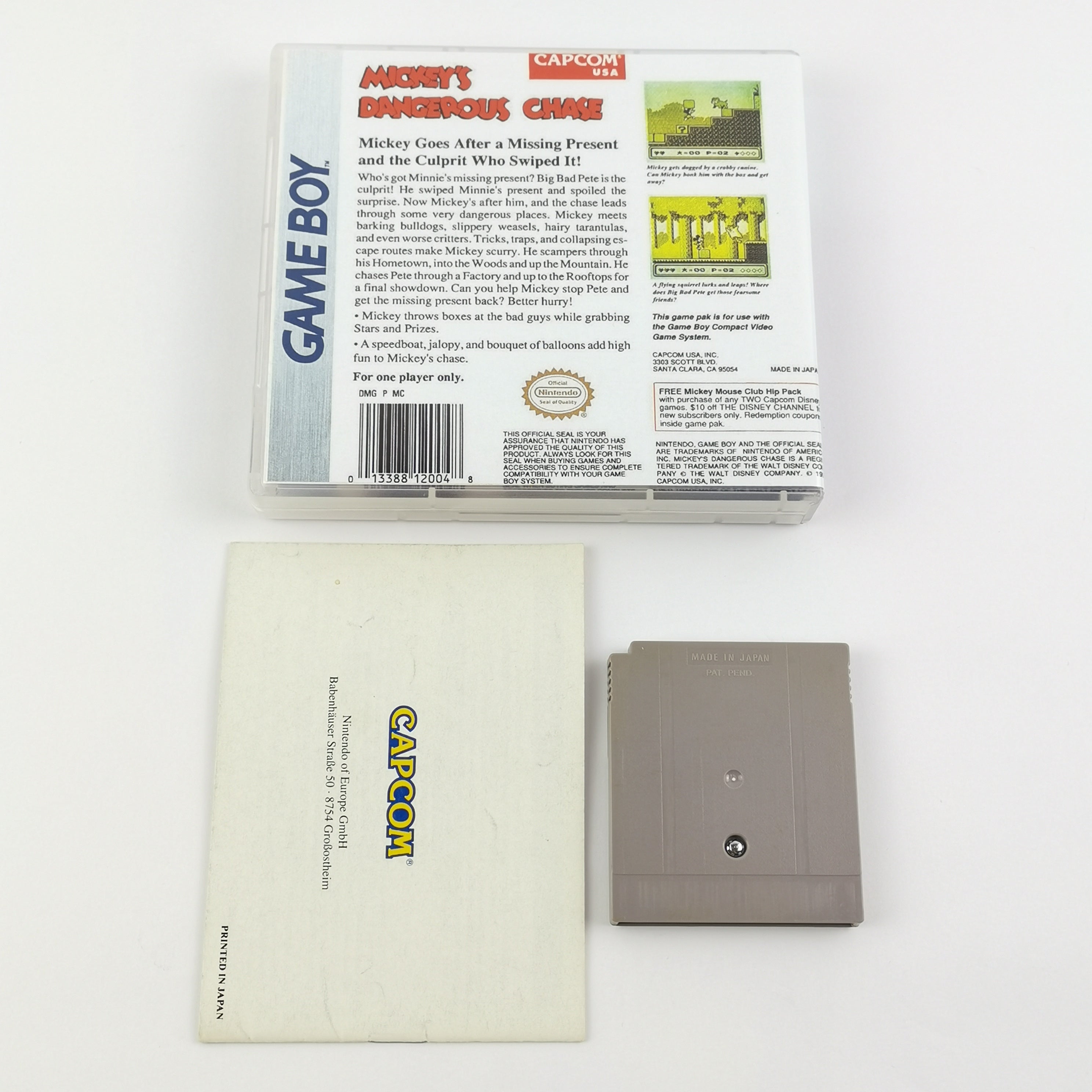 Nintendo Game Boy Classic Spiel : Mickeys Dangerous Chase - Modul + Anleitung GB