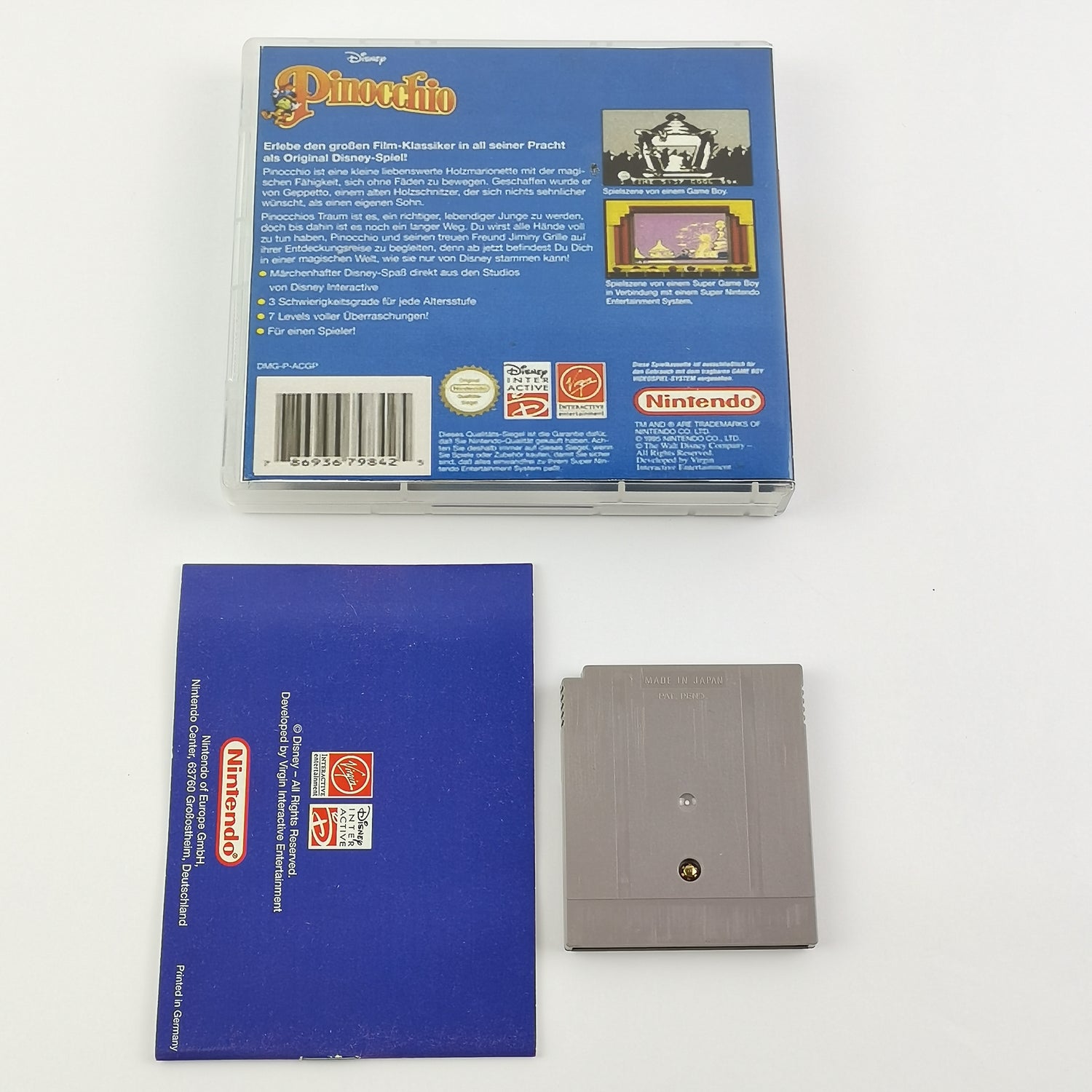 Nintendo Game Boy Classic Spiel : Disneys Pinocchio - Modul + Anleitung PAL EUR