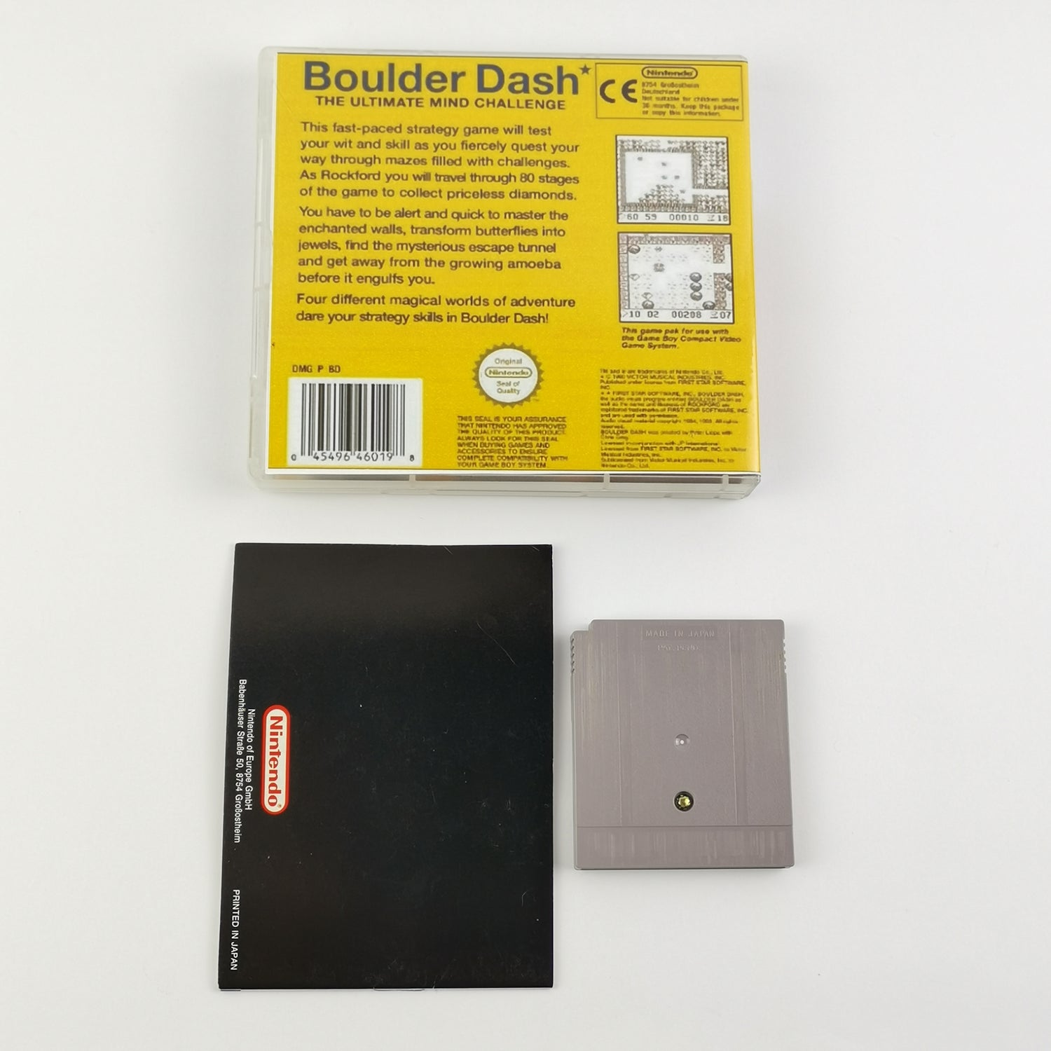 Nintendo Game Boy Classic Game: Boulder Dash - Module & Instructions PAL NOE GB
