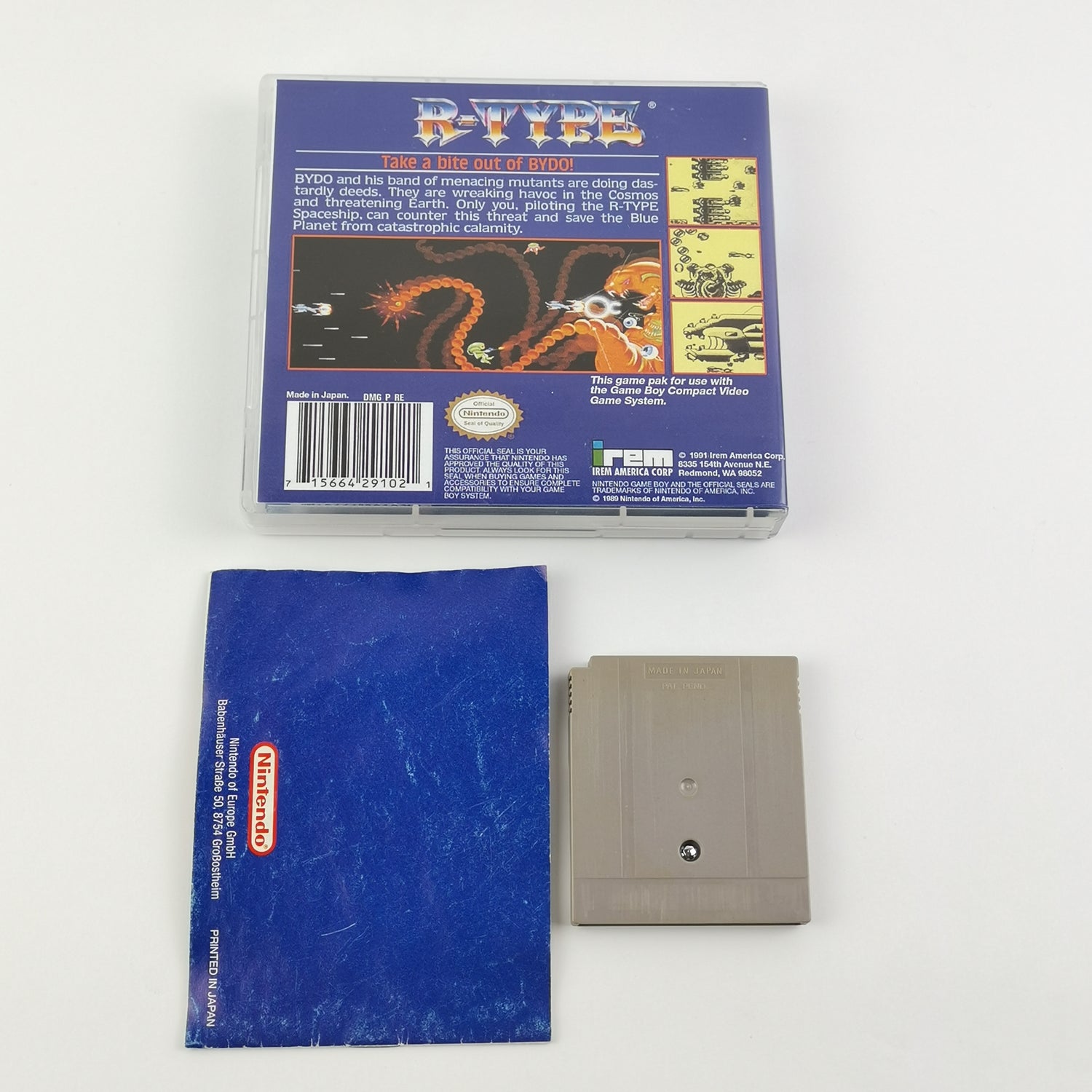 Nintendo Game Boy Classic Spiel : R-Type - Modul & Anleitung PAL NOE GB