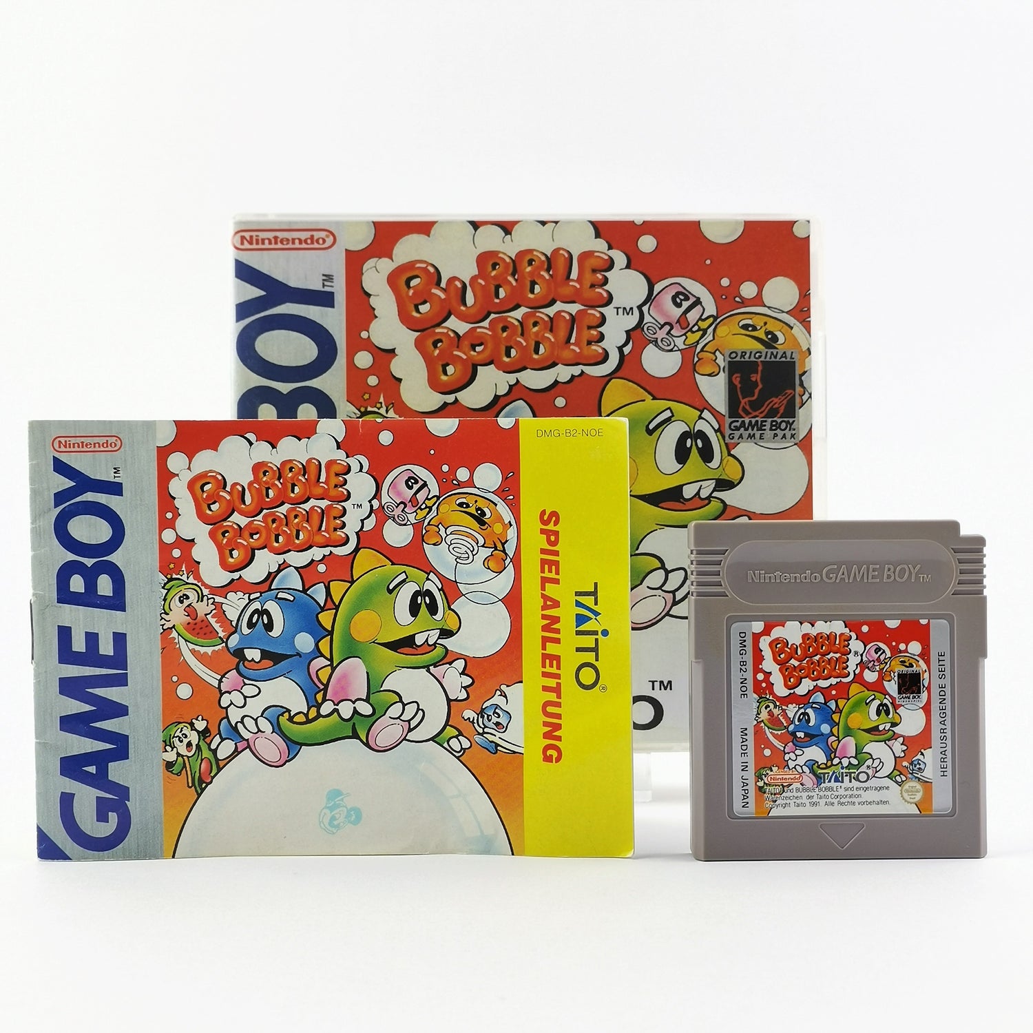Nintendo Game Boy Classic Spiel : Bubble Bobble - Modul & Anleitung PAL NOE