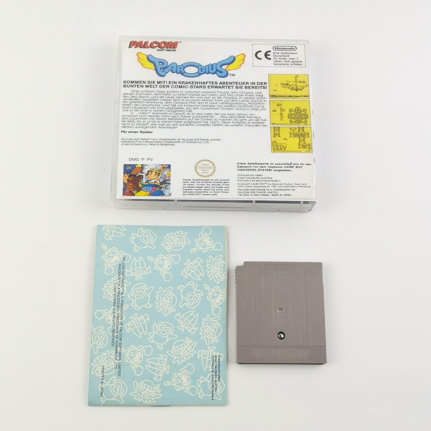 Nintendo Game Boy Classic Game: Parodius - Module & Instructions PAL FRG