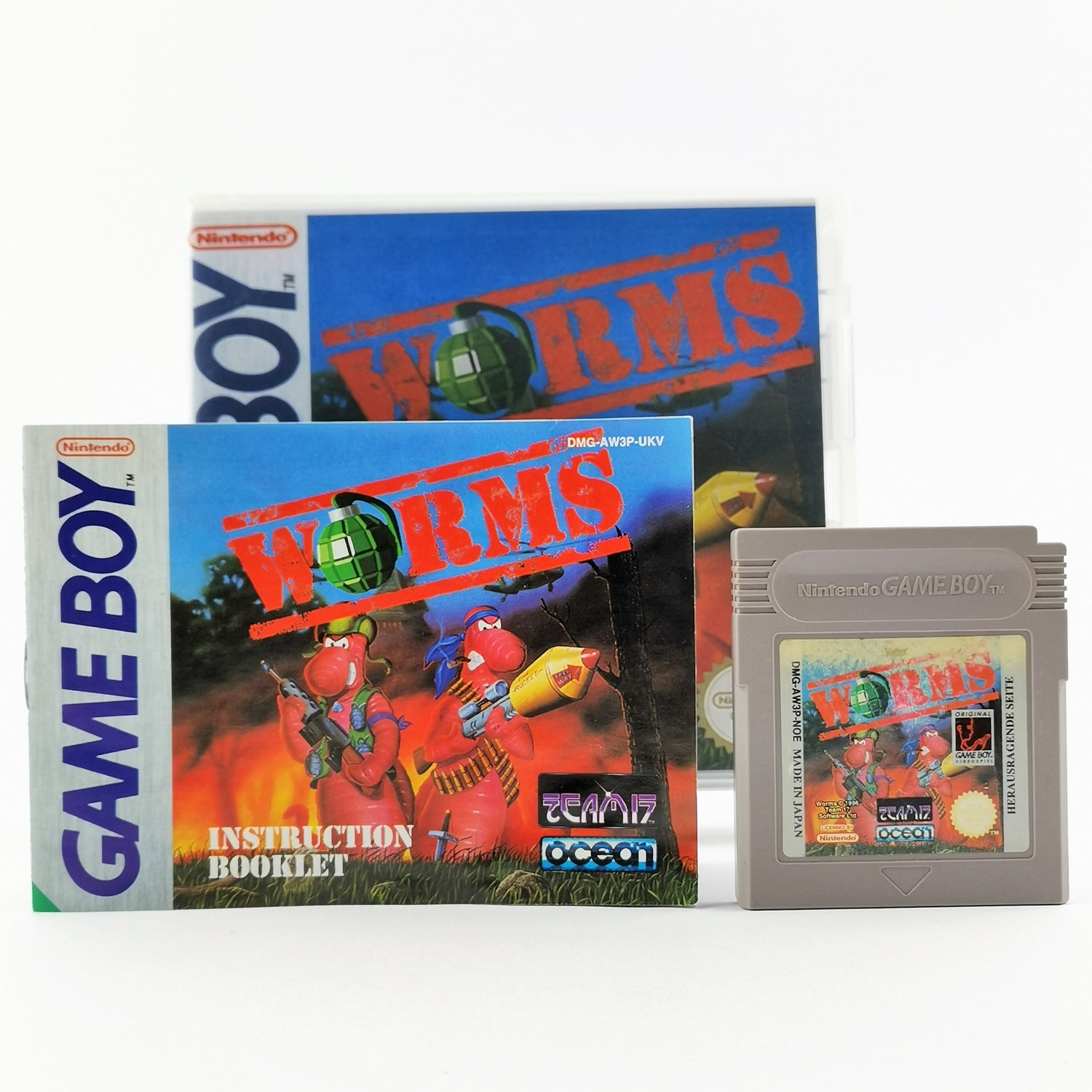 Nintendo Game Boy Classic Spiel : Worms - Modul & Anleitung PAL NOE