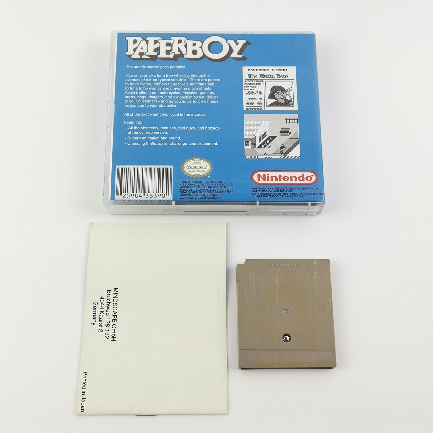 Nintendo Game Boy Classic Spiel : Paperboy - Modul & Anleitung PAL NOE