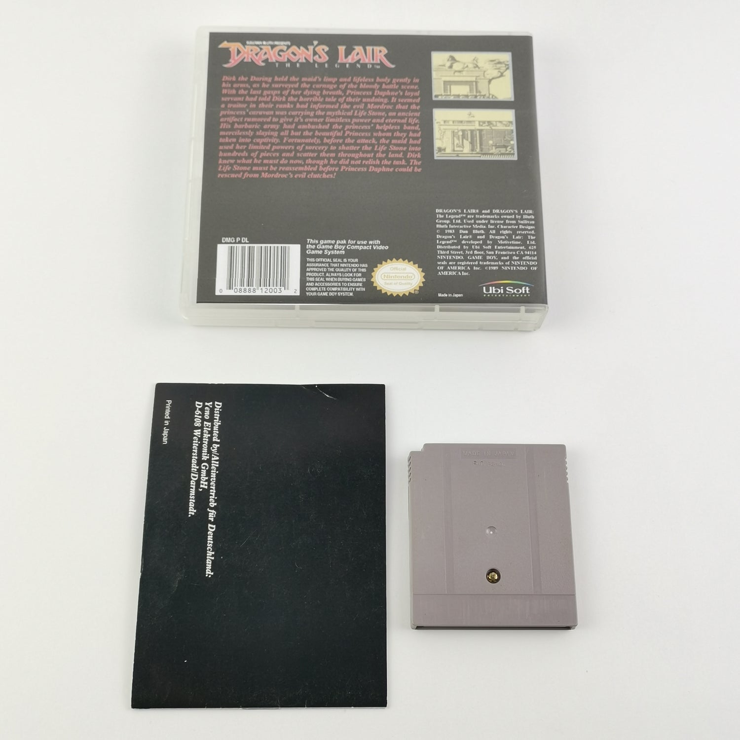 Nintendo Game Boy Classic Game: Dragons Lair - Module & Instructions PAL NOE