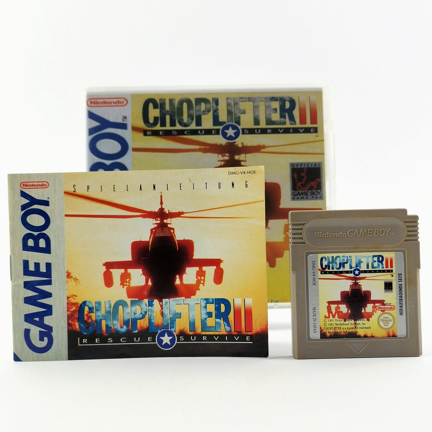 Nintendo Game Boy Classic Spiel : Choplifter II 2 - Modul & Anleitung PAL NOE