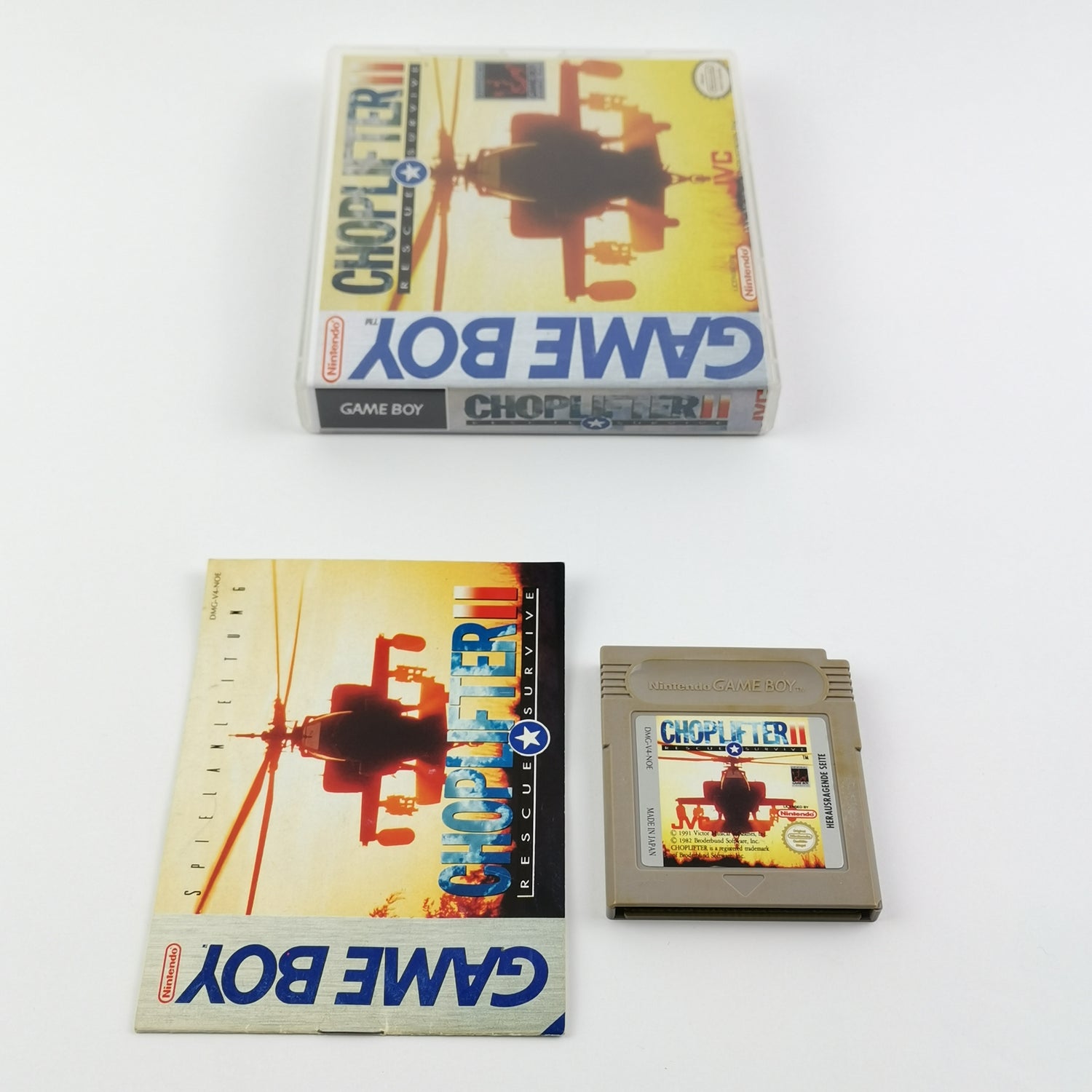 Nintendo Game Boy Classic Spiel : Choplifter II 2 - Modul & Anleitung PAL NOE