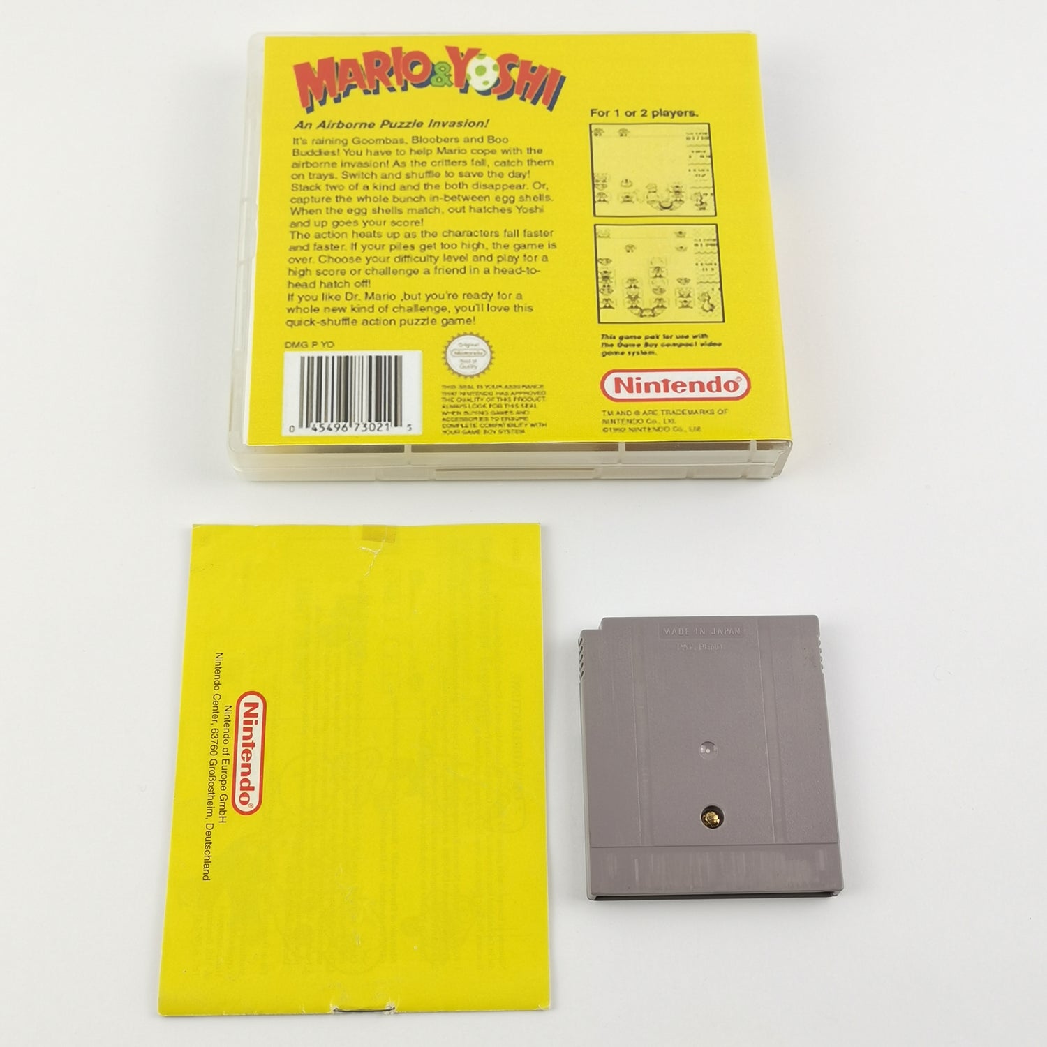 Nintendo Game Boy Classic Spiel : Mario & Yoshi - Modul & Anleitung | PAL NOE