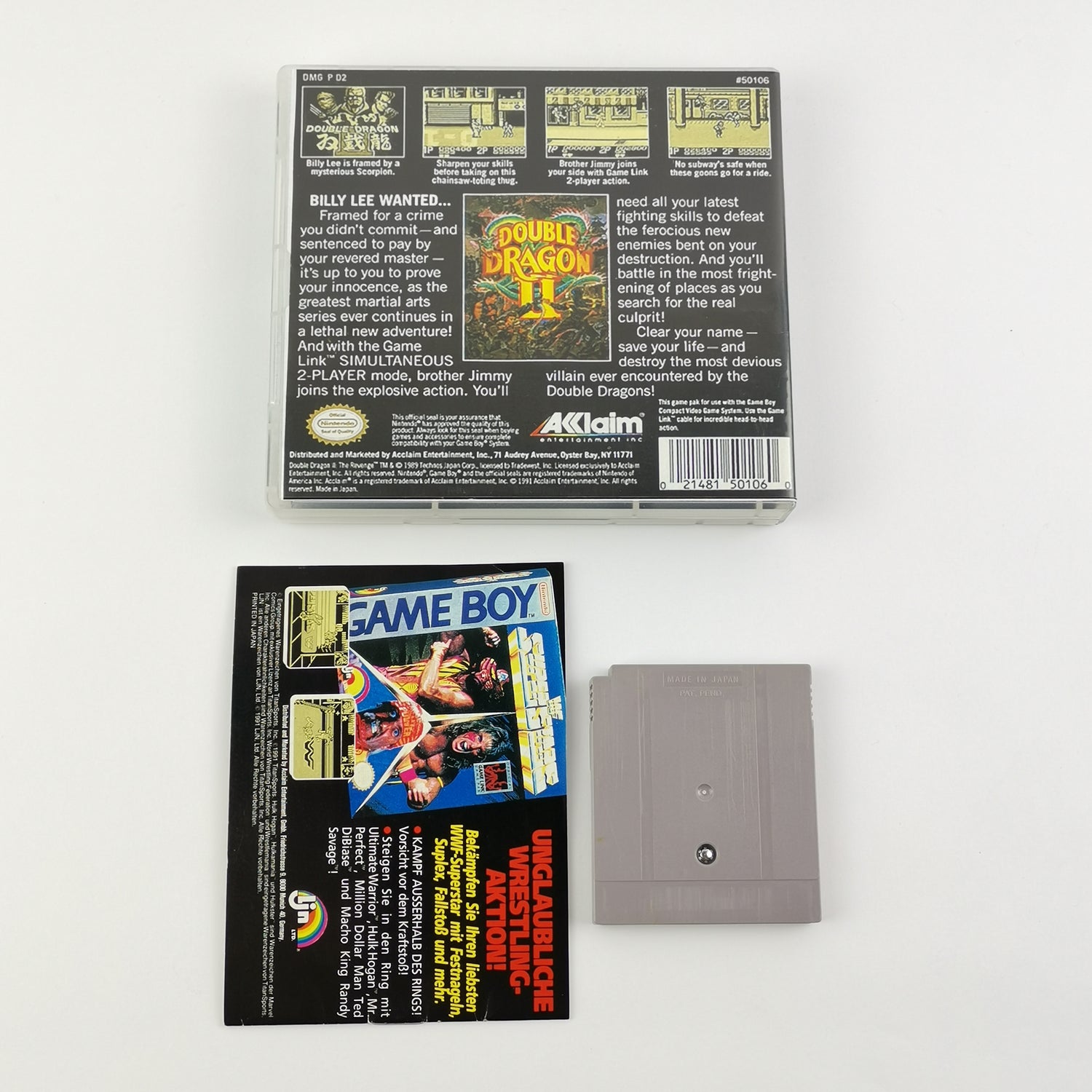 Nintendo Game Boy Classic Spiel : Double Dragon II 2 - Modul & Anleitung PAL NOE