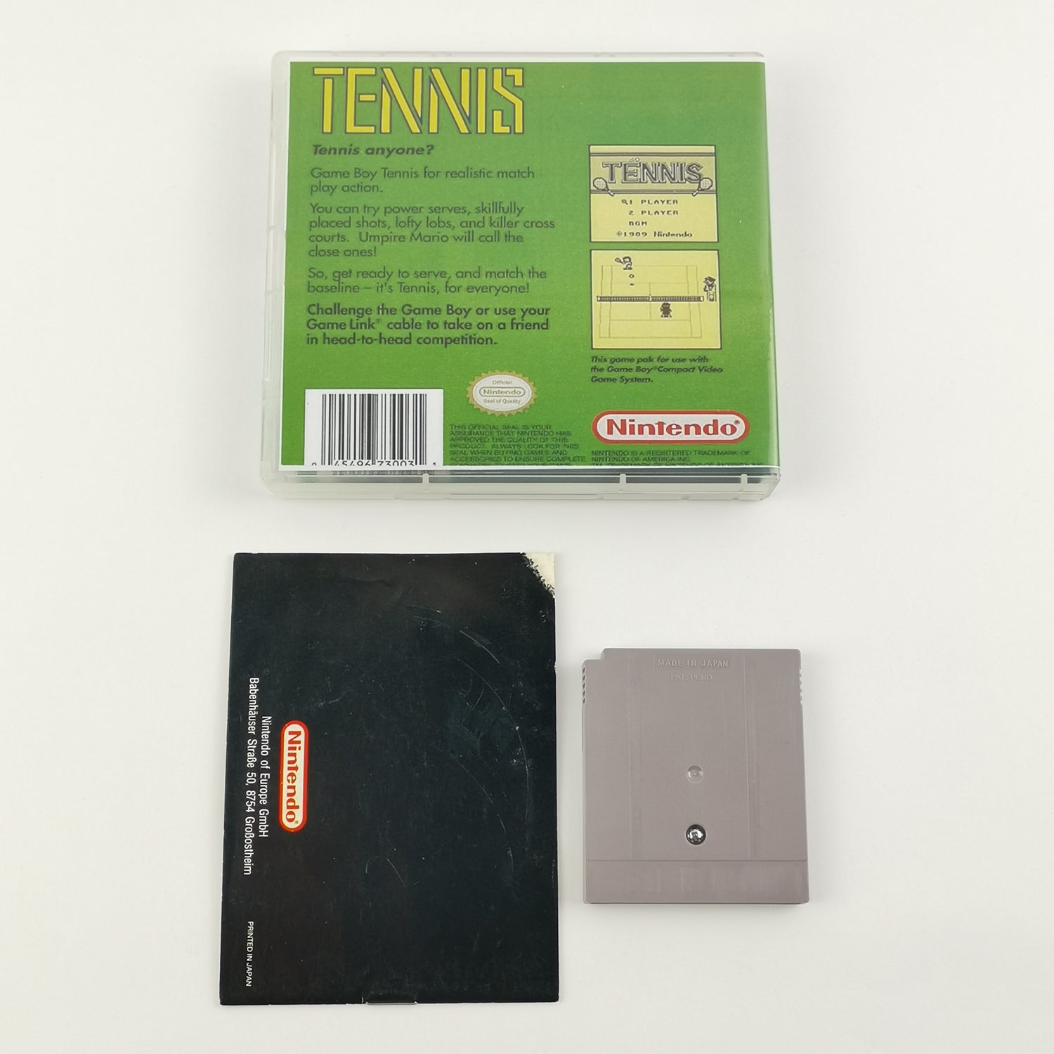 Nintendo Game Boy Classic Spiel : Tennis - Modul Cartridge & Anleitung NTSC USA