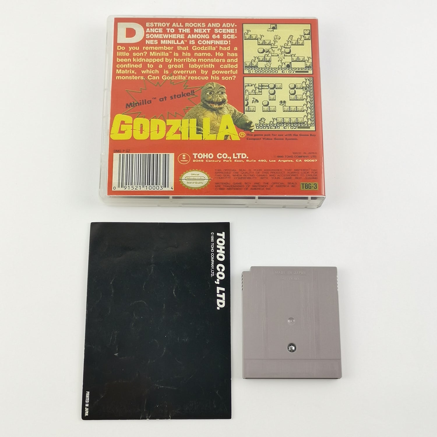 Nintendo Game Boy Classic Spiel : Godzilla - Modul & Anleitung NTSC USA