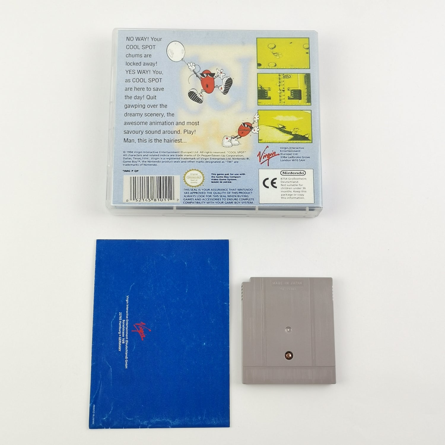 Nintendo Game Boy Classic Spiel : Cool Spot - Modul & Anleitung PAL NOE