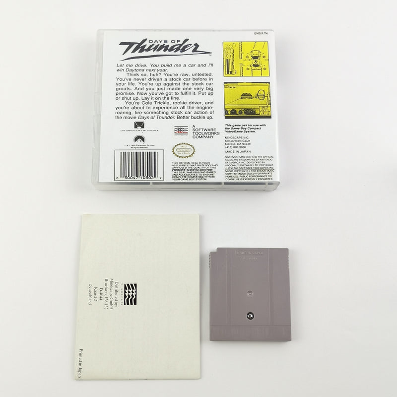 Nintendo Game Boy Classic Game: Days of Thunder - Module &amp; Instructions PAL NOE