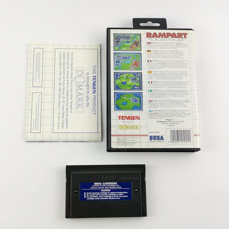 Sega Master System Spiel : Rampart - OVP & Anleitung PAL | Cartridge TENGEN