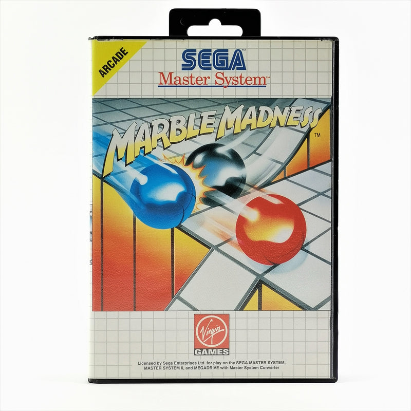 Sega Master System Game: Marble Madness - OVP &amp; Instructions PAL | cartridge