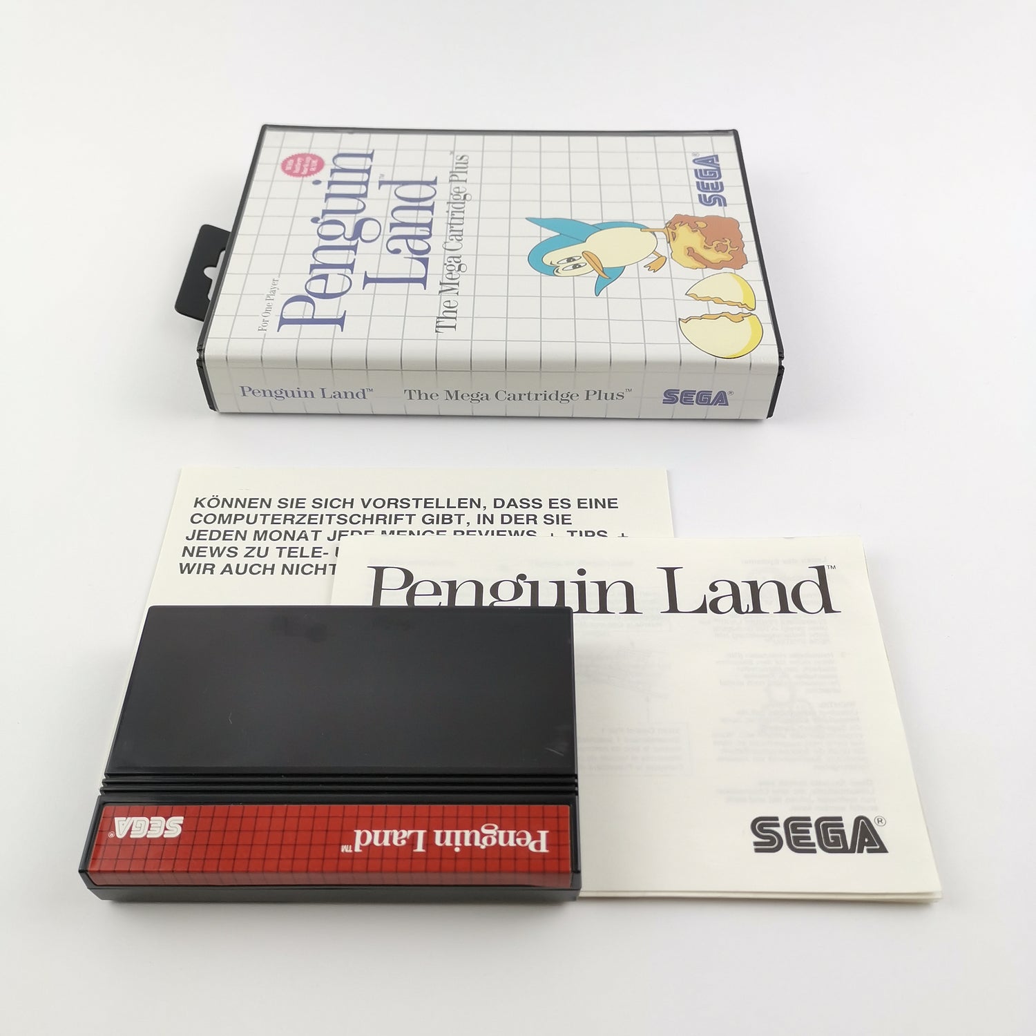 Sega Master System Spiel : Penguin Land - OVP & Anleitung PAL | MS Cartridge