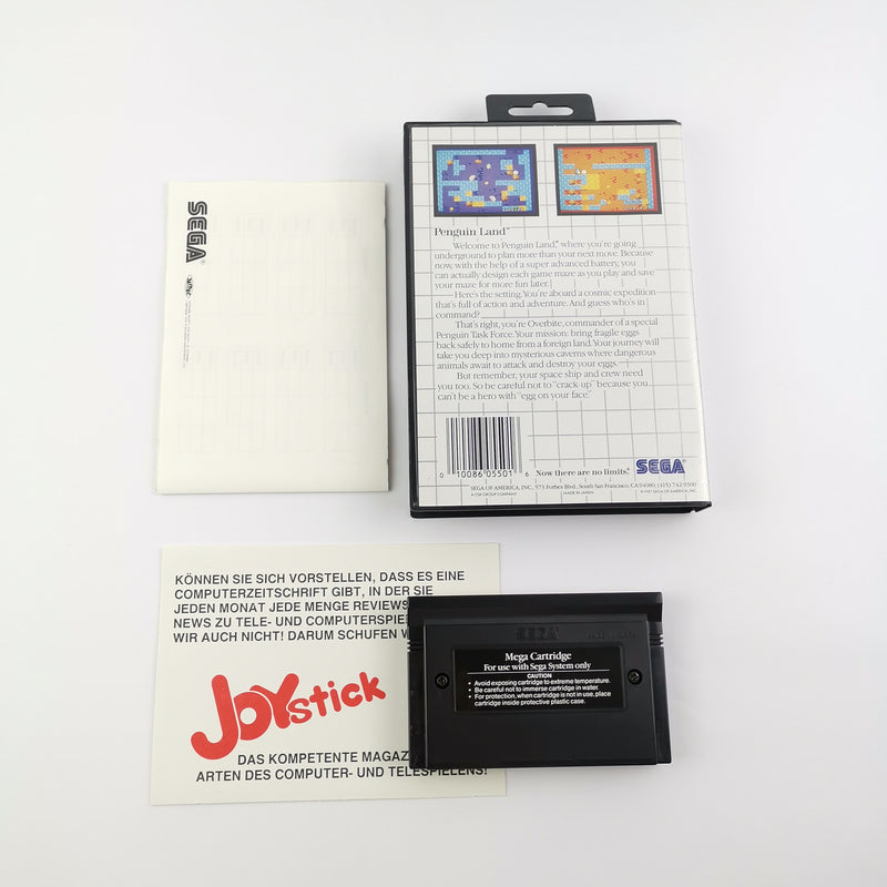 Sega Master System Game: Penguin Land - OVP &amp; Instructions PAL | MS cartridge