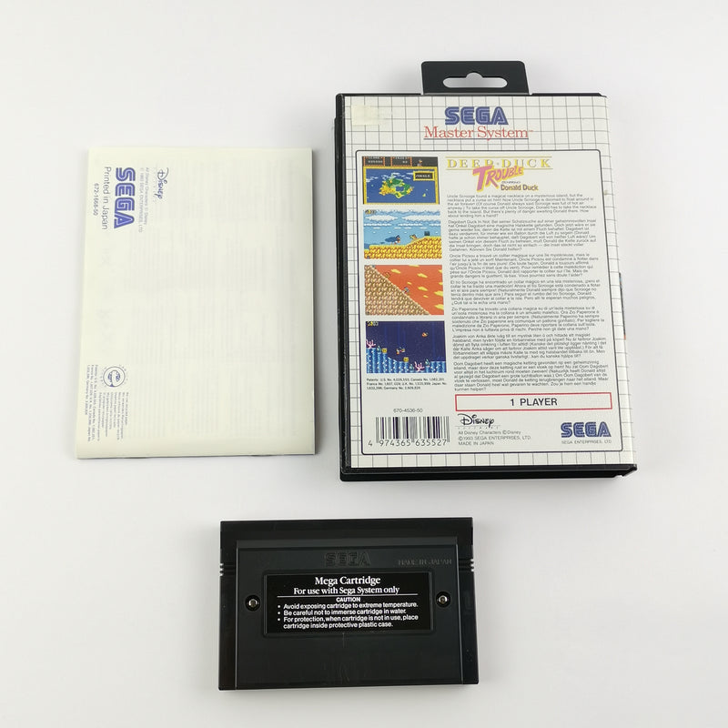 Sega Master System Spiel : Deep Duck Trouble starring Donald Duck  OVP Anleitung