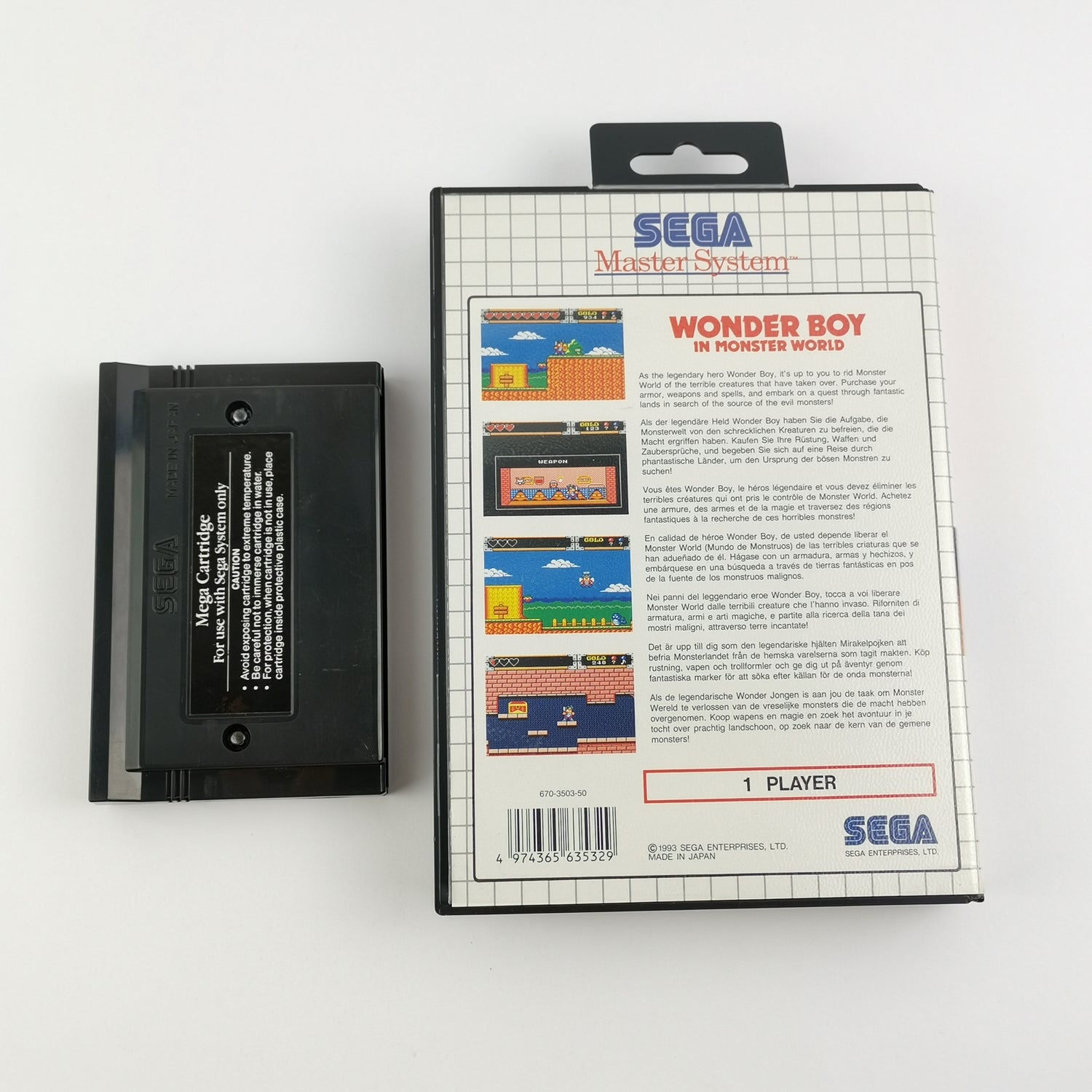 Sega Master System game: Wonder Boy in Monster World - OVP without instructions PAL