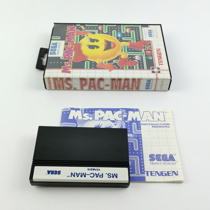 Sega Master System Spiel : Ms. Pac-Man - OVP & Anleitung PAL | MS Cartridge