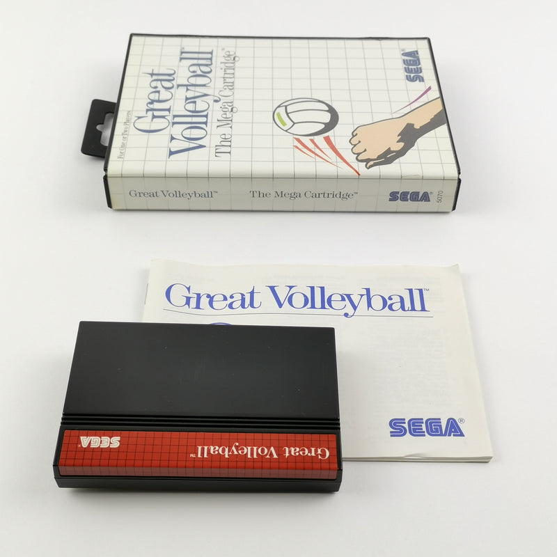 Sega Master System Spiel : Great Volleyball - OVP & Anleitung PAL | MS Cartridge