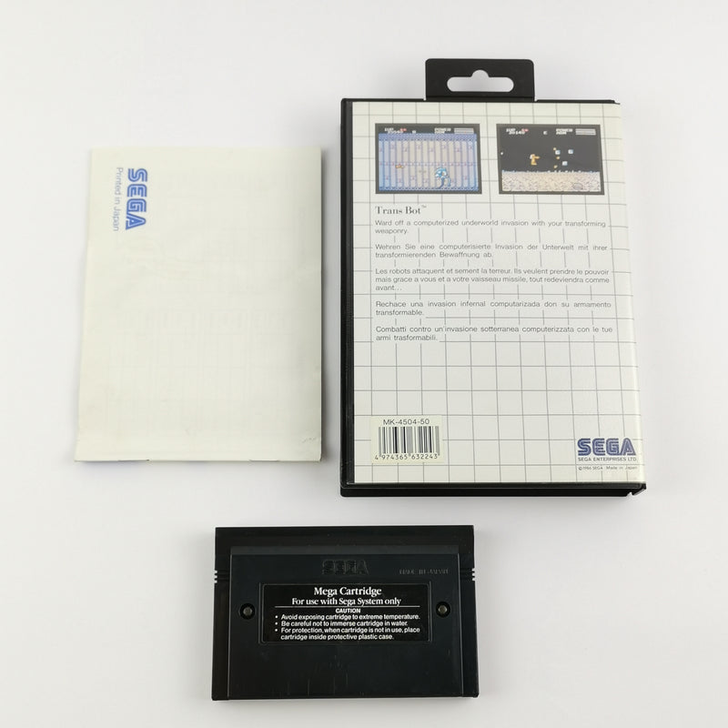 Sega Master System Spiel : TransBot - OVP & Anleitung PAL | MS Cartridge