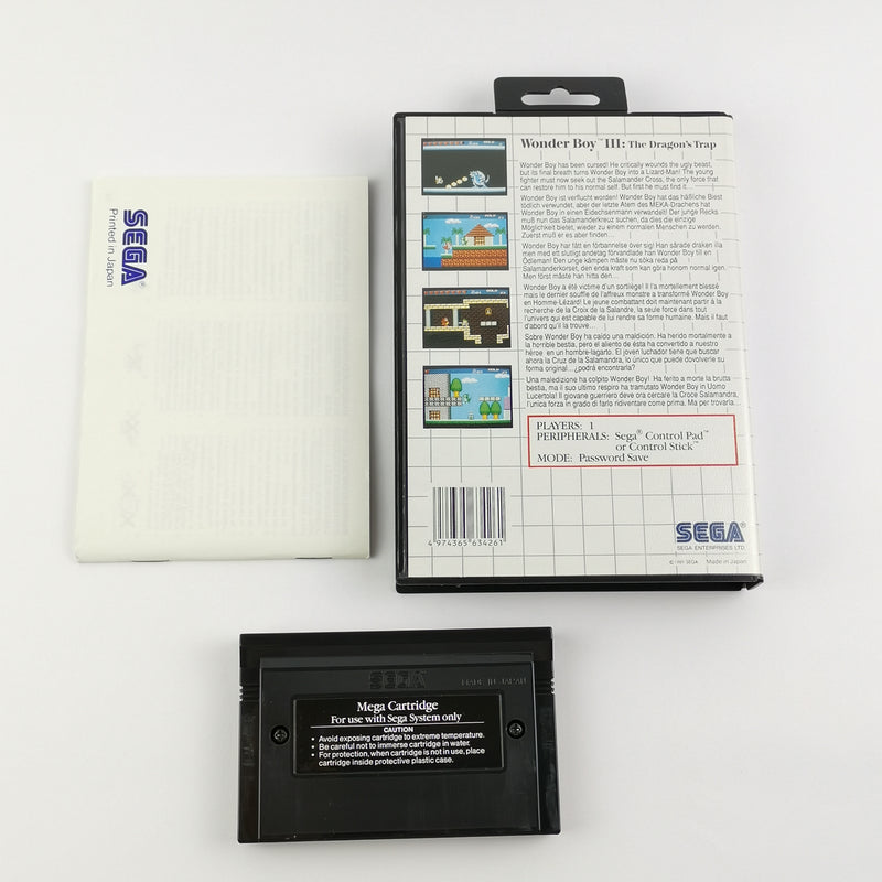 Sega Master System Spiel : Wonder Boy III 3 the Dragon´s Trap - OVP & Anleitung