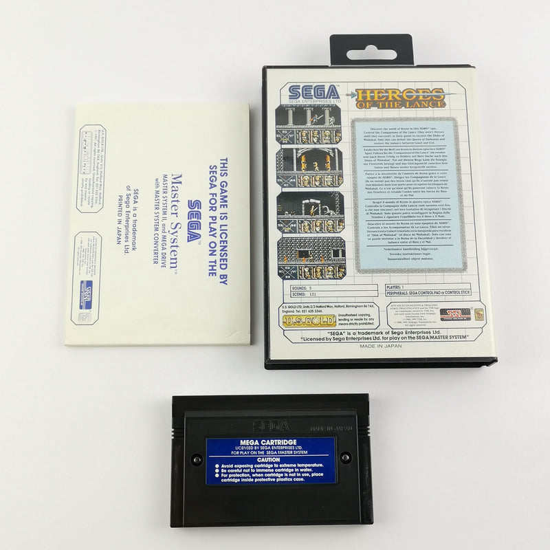 Sega Master System Spiel : Heroes of the Lance - OVP & Anleitung PAL Cartridge