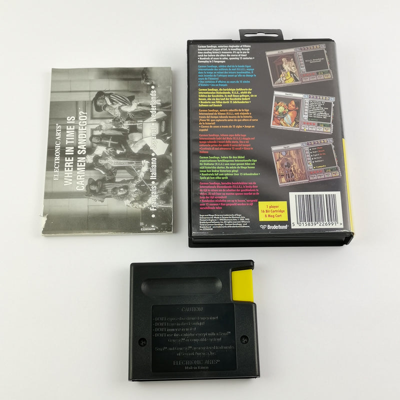 Sega Mega Drive game: Where in The World is Carmen Sandiego - original packaging instructions