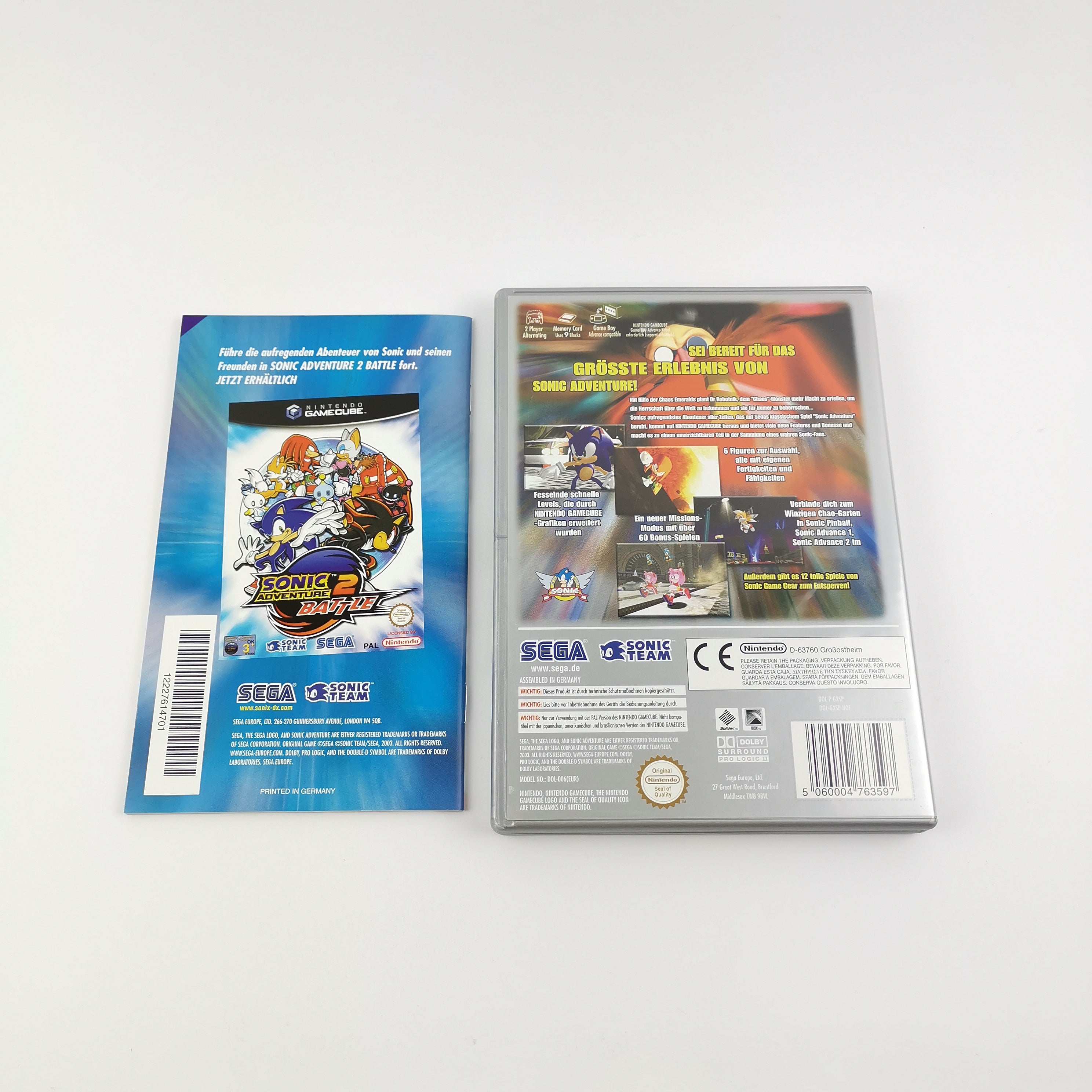 Nintendo Gamecube Game: Sonic Adventure DX Directors Cut - OVP &amp; Instructions PAL