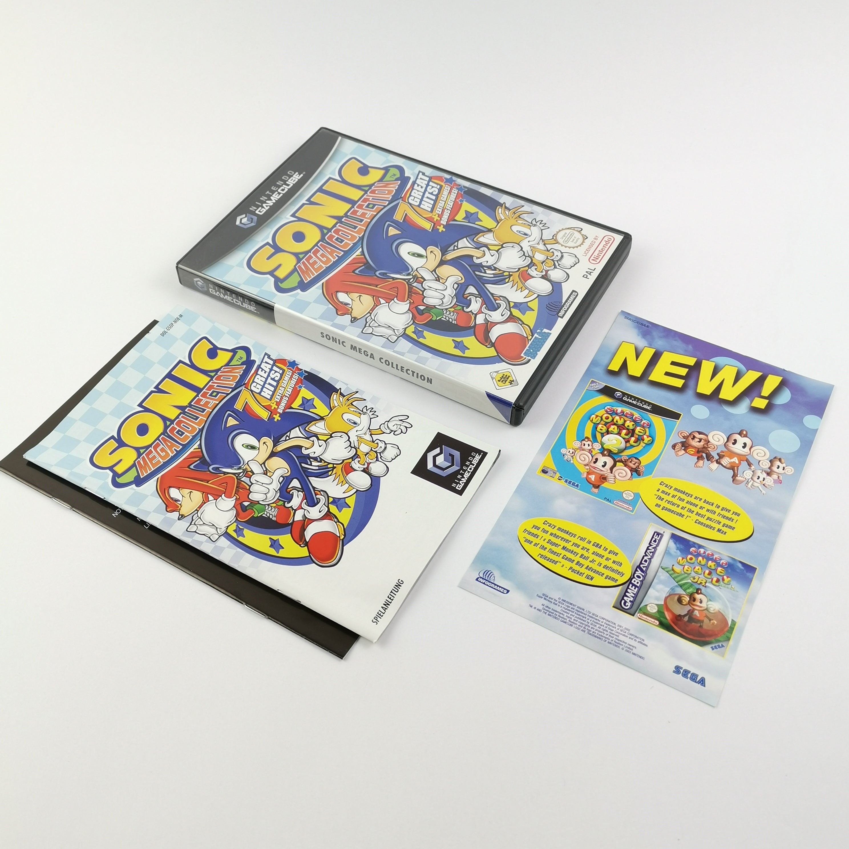 Nintendo Gamecube Spiel : Sonic Mega Collection - OVP & Anleitung PAL GC