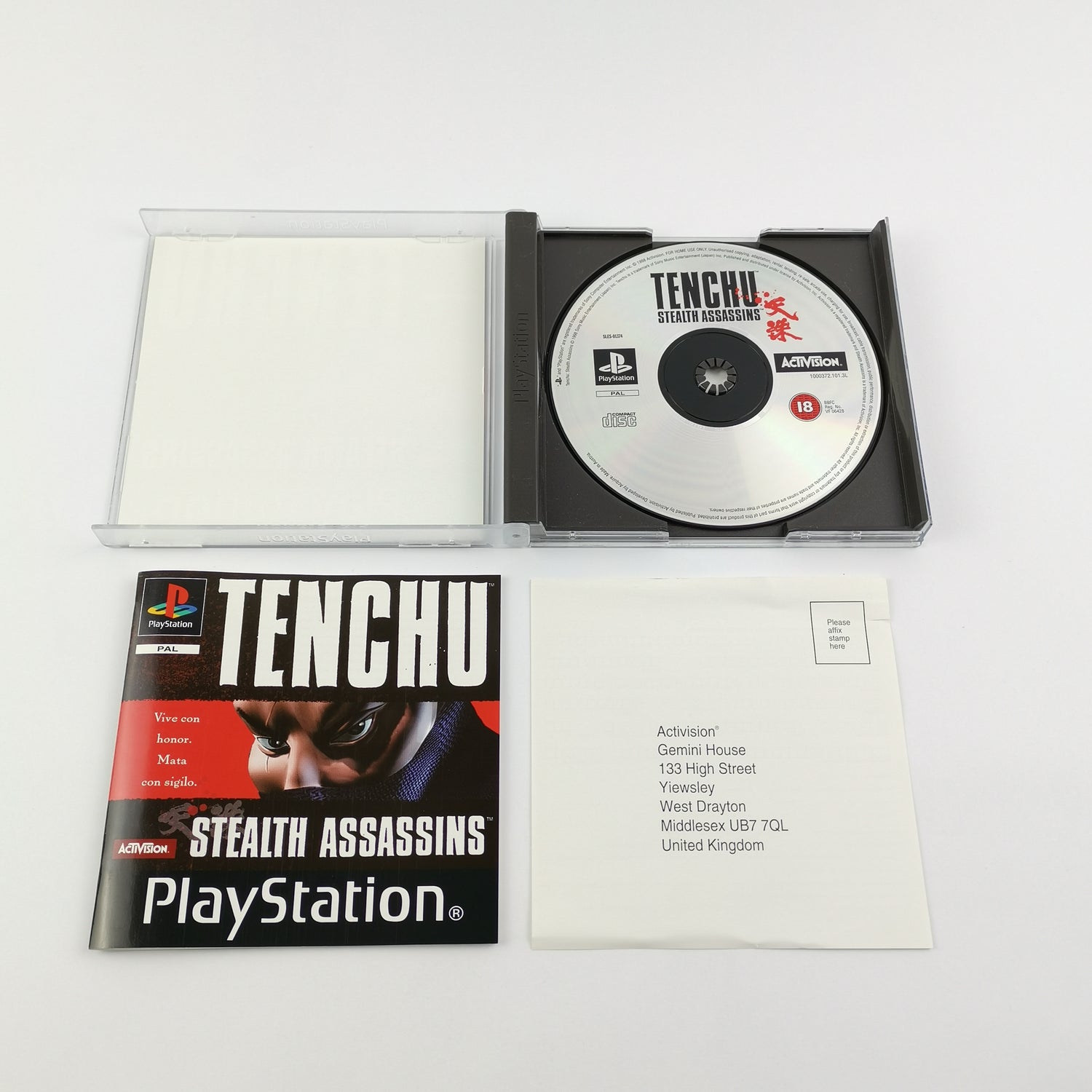 Sony Playstation 1 Game: Tenchu ​​Stealth Assassins - OVP Instructions PAL ESPANOL