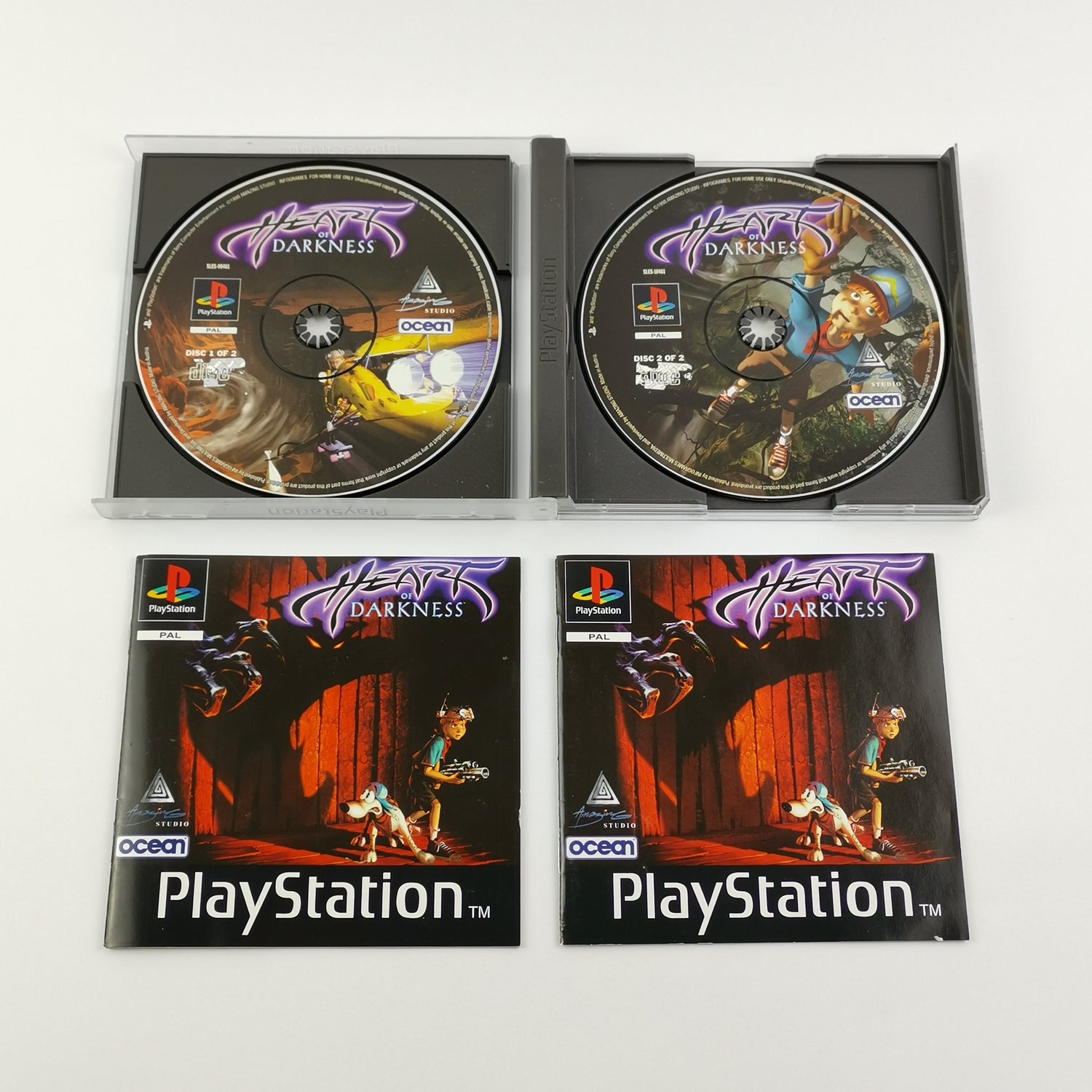 Sony Playstation 1 Game: Heart of Darkness - OVP & Instructions PAL PS1 PSX