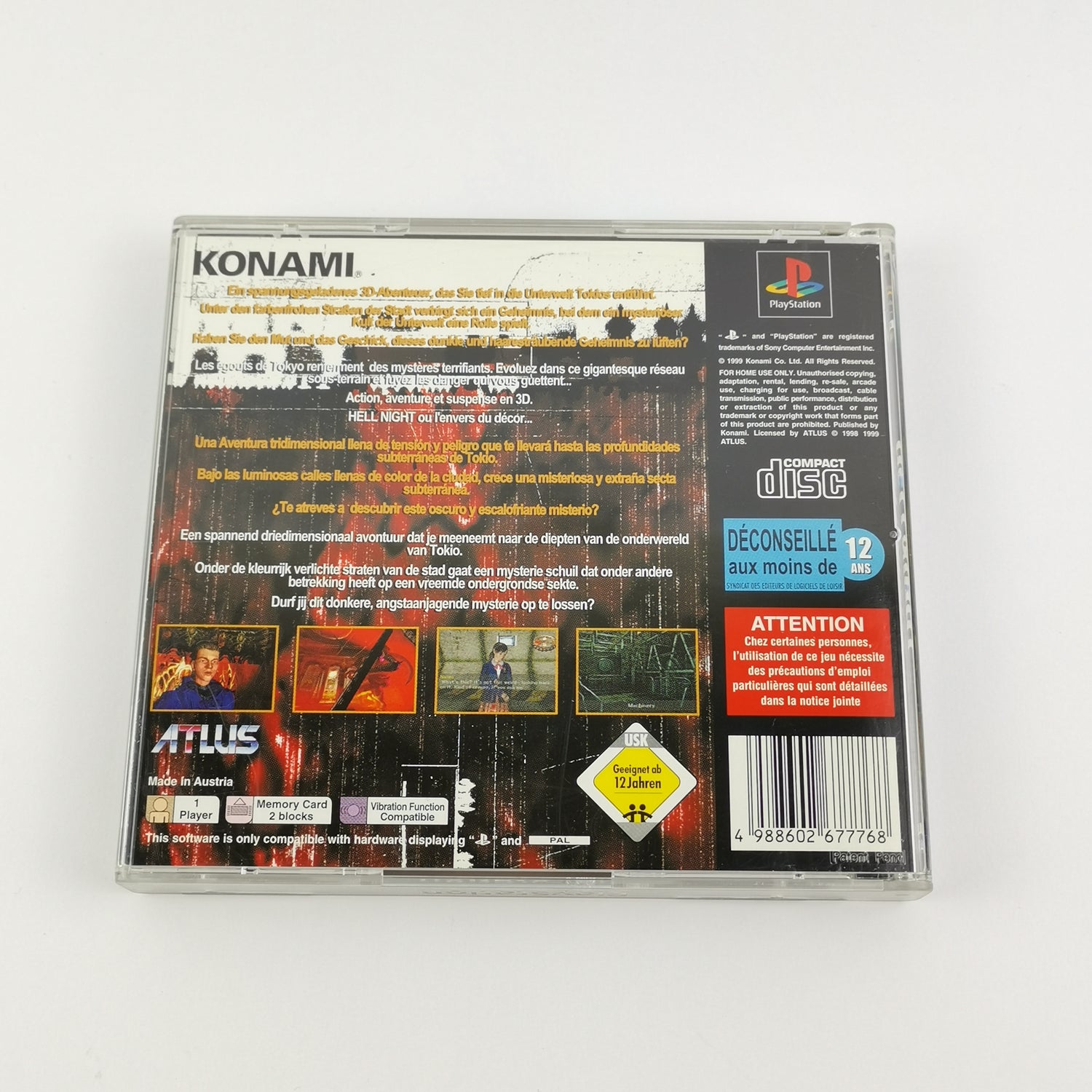 Sony Playstation 1 Game: Hellnight - Original Packaging & Instructions | PAL PS1 PSX Konami