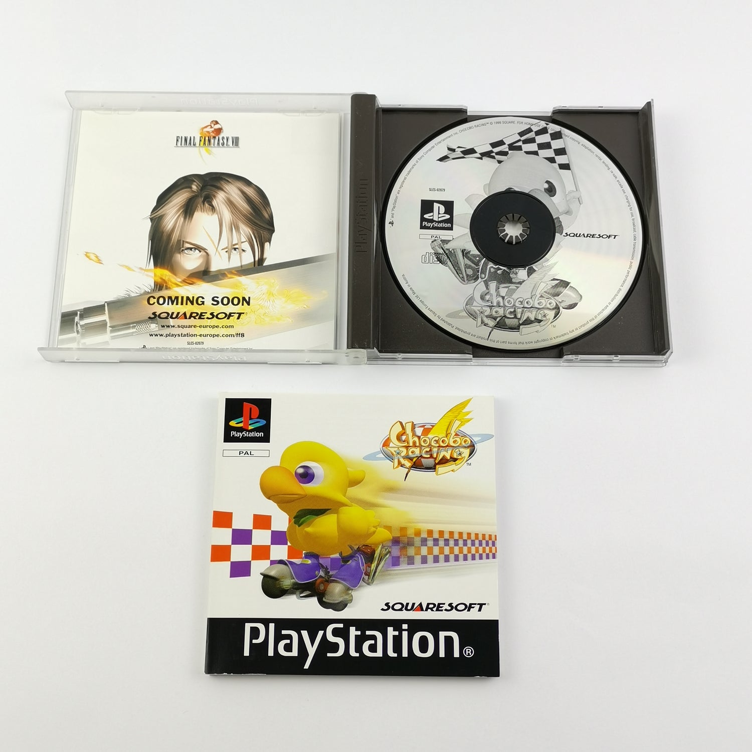 Sony Playstation 1 game: Chocobo Racing - original packaging & instructions PAL Squaresoft PS1