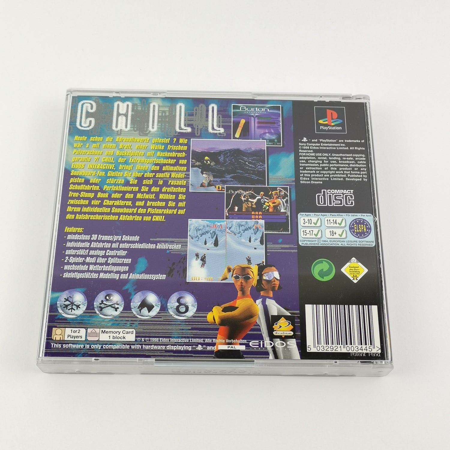 Sony Playstation 1 Game: Chill Snowboarding - OVP & Instructions PAL | PS1 PSX