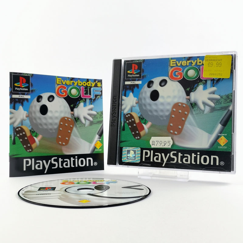 Sony Playstation 1 game: Everybodys Golf - original packaging &amp; instructions PAL PS1 PSX